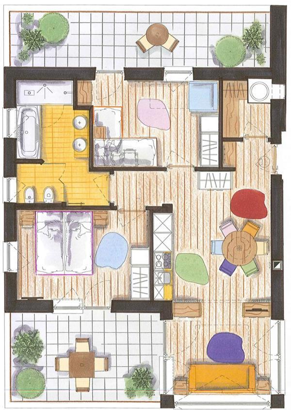 Color Home Suite Apartments Predazzo Bagian luar foto